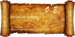Osvald Emese névjegykártya